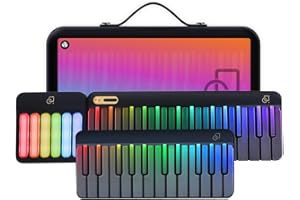 Popupiano Smart Piano Keyboard,59-Key Digital Piano for Beginners,Rainbow LED Lights&Free Apps,256 Voices,100+ Auto Chords,MIDI Support,Portable Piano Keyboard,Gift for Birthdays or Holidays