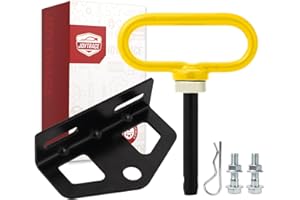 JOYTRACE Towing Hitch Set -Universal Heavy Duty Zero Turn Mower Trailer Hitch and Neodymium Magnetic Hitch Pin for Lawn Mower Trailer (Yellow)