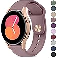 Vanjua Bands Compatible with Samsung Galaxy Watch 5 - 40mm, 44mm, 45mm Bands; Soft Silicone Sport Replacement Strap for Women & Men