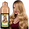 HERBBY Hair Color Shampoo for Gray Hair Coverage&Color Transform with 9 Herbal Extracts –Long Lasting(6-8 Weeks),Shiny,Evenly Colored,Instant Hair Dye Shampoo&Conditioner, 500 Ml (LIGHT HONEY COLOR)