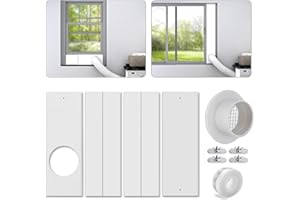 HYPHEN-X Dry Vent Window Kit for Dryer Vent Hose with 4" Diameter, Adjustable Window Dryer Vent Panels with Adjustable Length Panels and Insulating Foam Seal Strip (Max Length 59 inch)