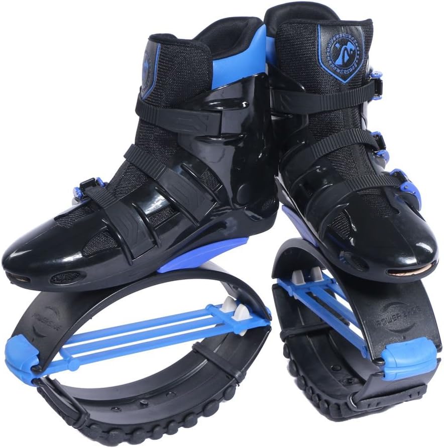 Joyfay Unisex Fitness Jump Shoes Bounce Shoes- Black and Red/Blue