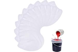 BLUGIBEDRAMSH 10 Pcs Paint Strainer Bags 5 Gallon- Premium Nylon Paint Filter with Elastic Top, Fine White Mesh for Smooth Painting & Gardening, Disposable Strainer for Paint Bucket & Hydroponics