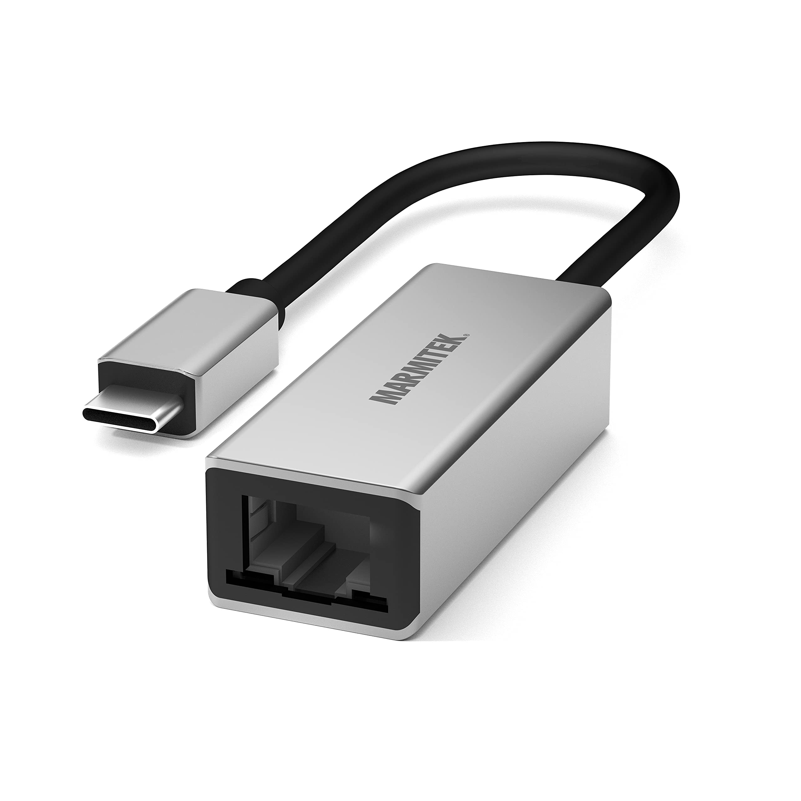 USB C to Ethernet Adapter Cable - Marmitek UE24 - Connect Thunderbolt to LAN - Connect your Mac or laptop firmly to a router, although an RJ45 connection is missing - USBC converter