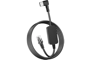 SYGGDERS Radar Detector Cable,USB-C to RJ11 Plug Cable,use for Uniden R1 R3 R7 Beltronics Cobra Whistler Escort MAX360 Passport 9500i Radenso XP etc Replacement Radar Detector Cable 9.84ft