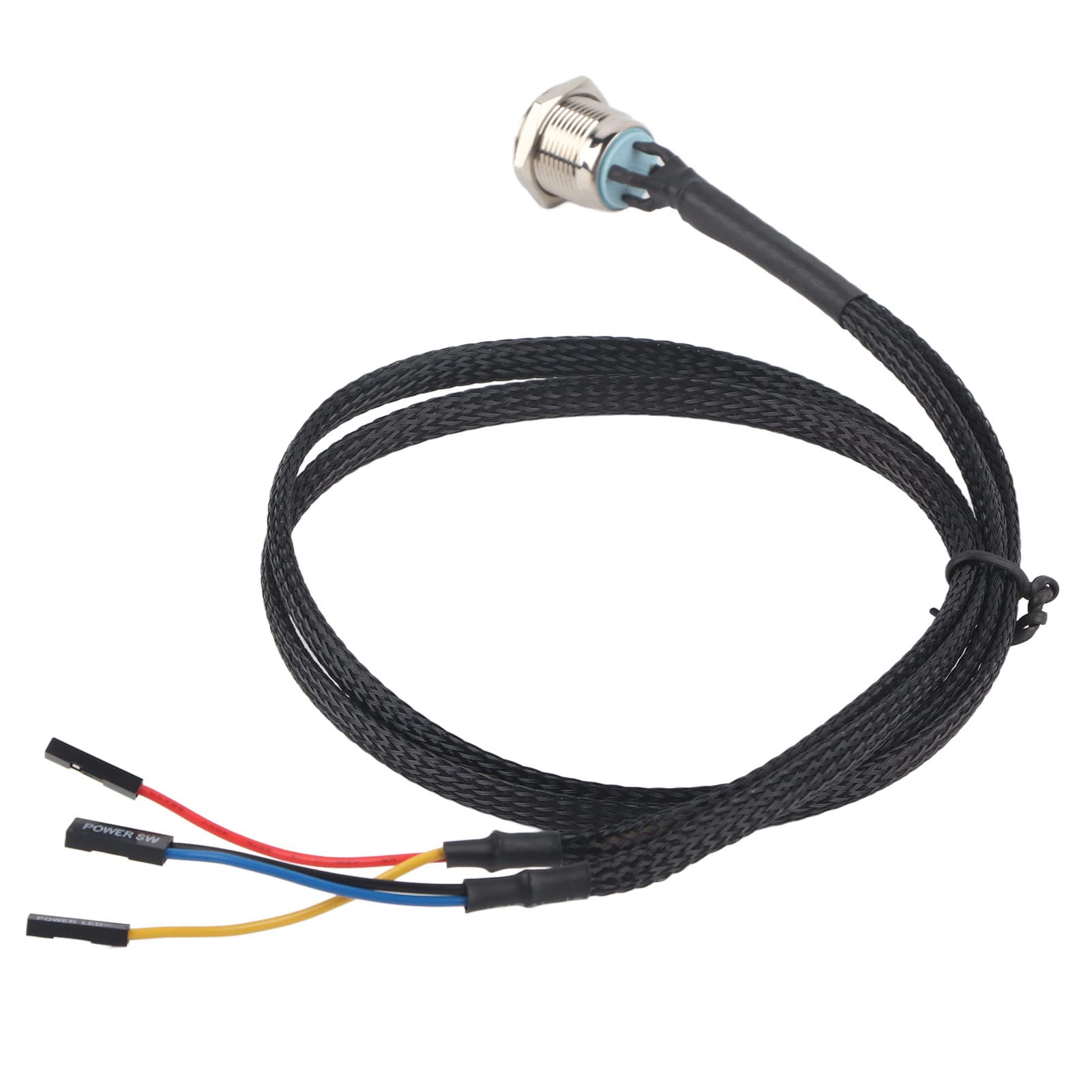 Kafuty PC Power Reset Switch Computer Power Button Cable LED Cable Wire Kit Assembly for Computer (Blue)