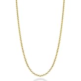Miabella Italian 925 Sterling Silver or 18K Gold Plated 925 Sterling Silver Twisted Sparkle Chain Necklace for Women Made in Italy