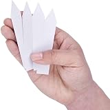 KINGLAKE 100Pcs White Plastic Plant Labels & Markers 10x2cm Waterproof view 8
