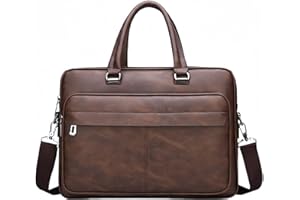 JINGTIANCD leather Laptop Bag for Men 16.1 inch,Premium Laptop Briefcase Fits,onvertible Computer Handbags Shoulder Crossbody Bag