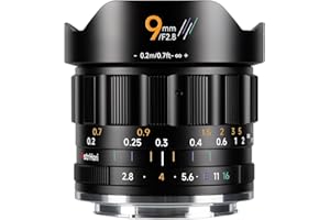 AstrHori 9mm F2.8 APS-C Ultra Wide Angle Lens Manual Camera Lens for Fuji X Mount Mirrorless Cameras XS10 X-A5 X-A7 X-M1 X-M2