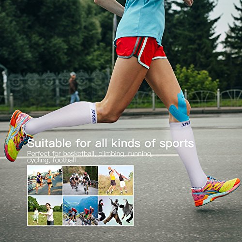 image for PACEARTH Compression Socks for Women & Men Long Sports Socks 1 Pair fo
