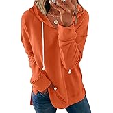 Syellowafter Women Casual Hoodie Long Sleeves Fashion Pullover Loose Fit Tunic Winter Tops Comfy Shirts