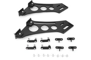 Qiilu Spoiler Mounting Brackets, 10" Universal Car CNC Aluminum Alloy Rear Wing Trunk Racing Tail Spoiler Legs Rear Lip