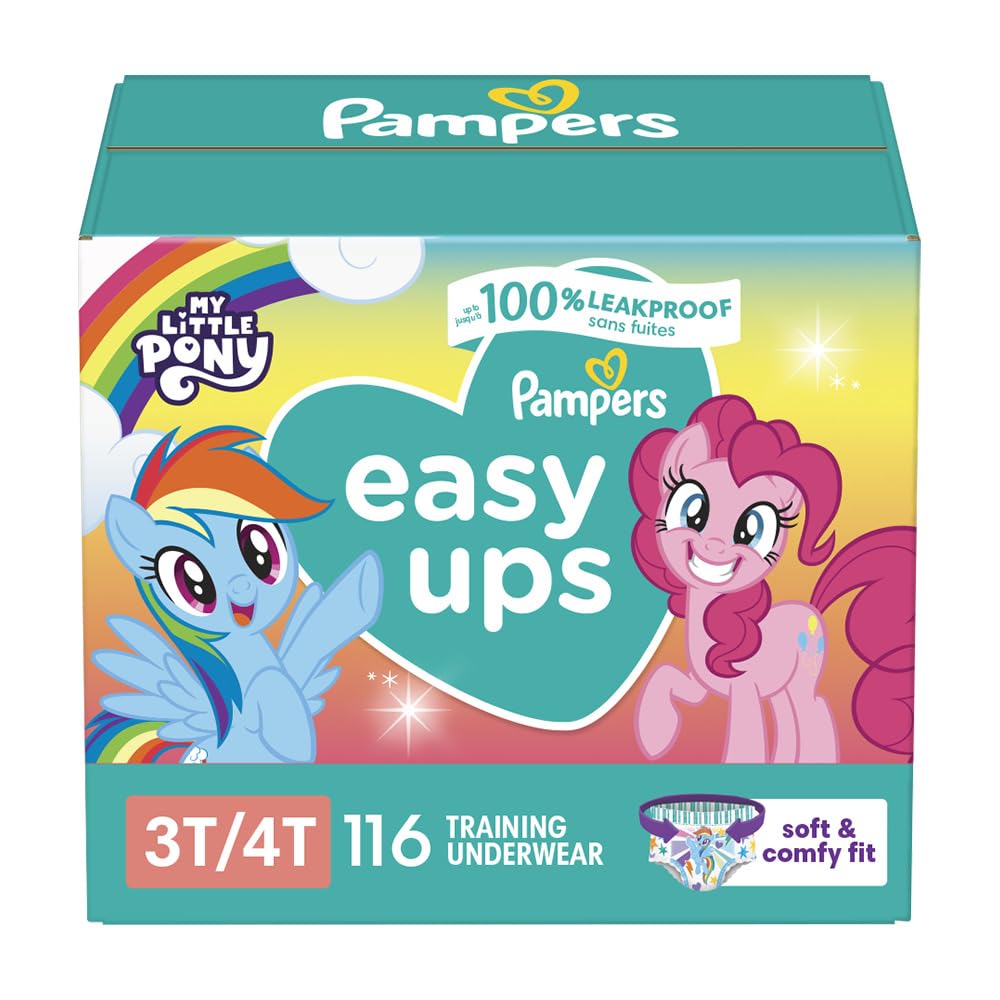 Photo 1 of Pampers Training Pants - Easy Ups Girls & Boys - Size 3T-4T, 116 Count, My Little Pony Potty Underwear (Packaging May Vary)