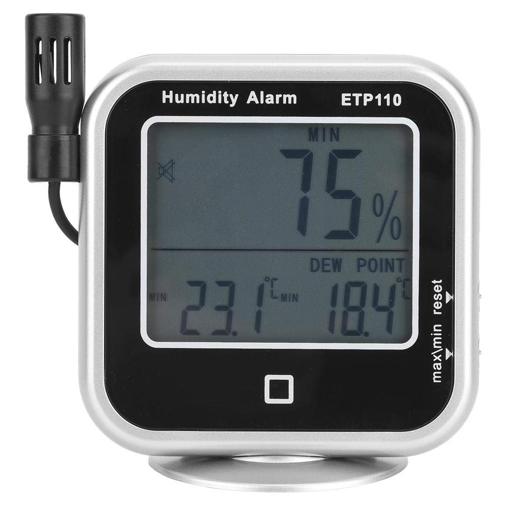 LCD Digital Indoor Thermometer Hygrometer ETP110 Digital Thermo- Hygrometer Humidity Dew Point Meter for Home/Laboratory