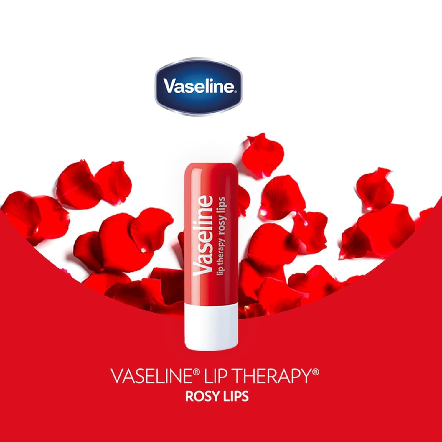 Vaseline Lip Therapy Rosy Lips 12-Pack – Moisturizing Balm, Lip Care for Dry Lips, 0.16 Oz Ea