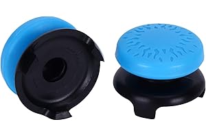 Lazmin112 2Pcs Thumbstick Soft Silicone Cover Grip Stick Joystick Controller Gamepad Key Cap,Wireless Controllers Silicone Analog Thumb Grip Stick Cover,for PS5(Blue)