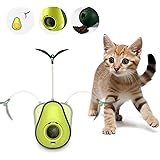MITOCAPY 3-in-1 Interactive Cat Toys for Indoor Cats, Catnip Toys for Cats with Feather Cat Toy Wand & Cat Treat Dispenser, T