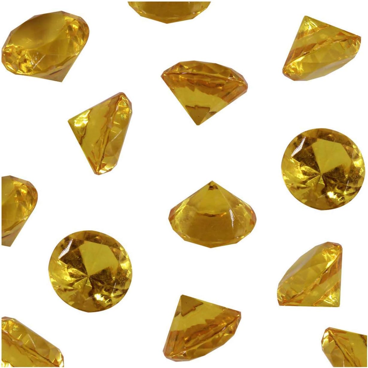 Vase Fillers - Gold Acrylic Diamond Vase Fillers 1 Pound - 240 pcs 3/4 Inch Wedding Party Event Banquet Birthday Decoration Crystals Gem Table Scatters (Gold, 240 pcs)