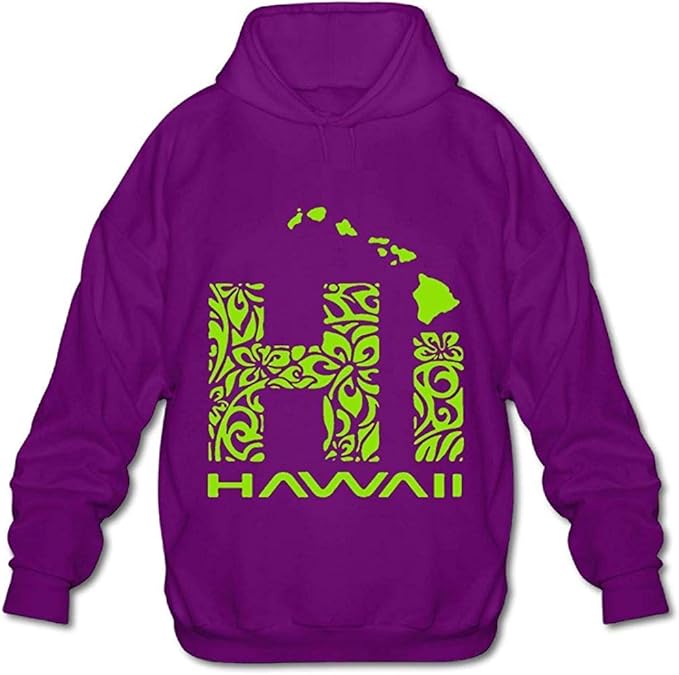 Hawaiian Islands Tribal Hi Hawaii Mens Funny Hooded Sweatshirt Hoodie