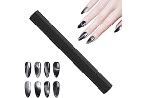 DANNEASY Cat Eye Nail Magnet Tool (Black), Large Size Nail Art Magnet Stick Cat Eye Magnetic Nail Polish Strong Nail Magnets Wand Cat Eye Gel Nail Polish Magnet for Nails Salon