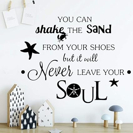 Autocollant Mural En Vinyle Avec Citation De L Ame Pour Decoration De Chambre D Enfant Plastique Noir L Amazon Fr Bricolage