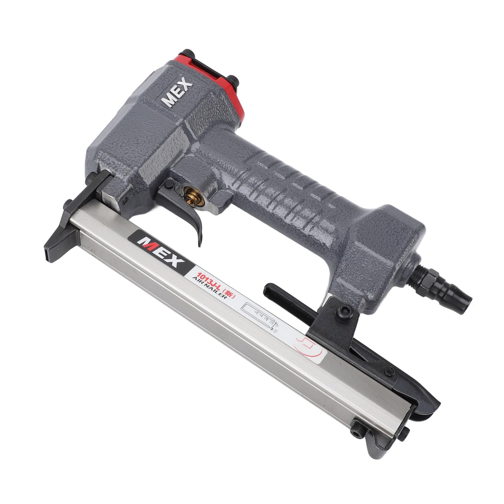 Pneumatic Brad Nailer U Shape Air Staple Gun with Wrench - Portable Upholstery Tool Holds 100 Nails for Flooring, Professionals and DIY Amateur