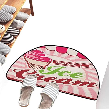 Amazon Com Axbkl Interior Door Mat Ice Cream Retro Style