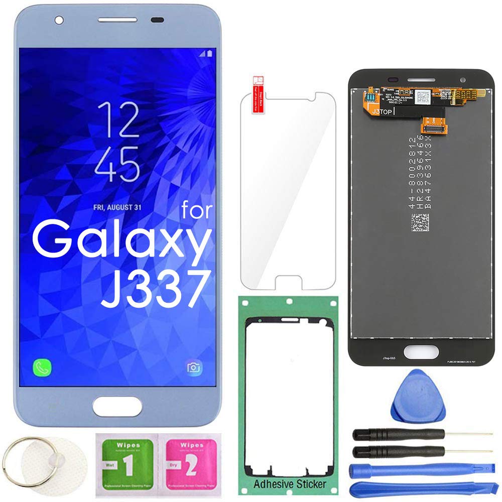for Samsung Galaxy J3 2018 Screen Replacement LCD Display Touch Screen Digitizer (Blue) J337 / J3 Achieve J337P / Express Prime 3 J337A / J337V / Eclipse 2 / J3 Star J337T / Amp Prime 3 J337AZ / J336A