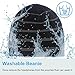 Qshell Winter Unisex Adult Wireless Bluetooth Beanie Hat Cap Ear Covers with Headphones Headsets Earphones Speakers Music Audio Hands-Free Phone Call for Sports Fitness Gym Exercise Workout - Black
