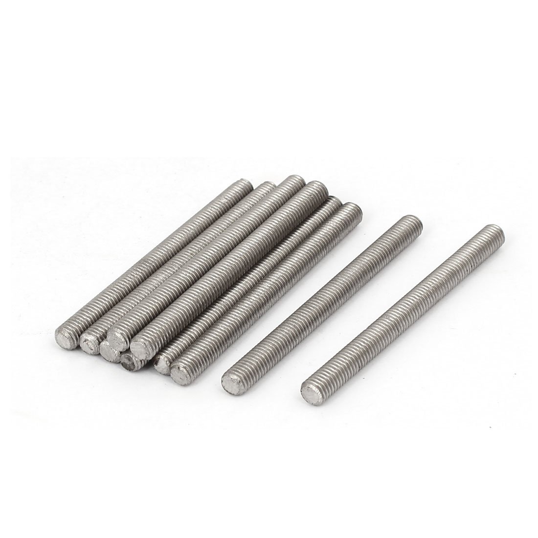 Sourcingmap M5 x 60mm 0.8mm Pitch 304 Stainless Steel Fully Threaded Rod Bar Studs 10 Pcs