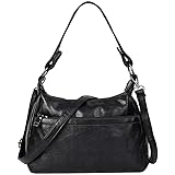 Vbiger Handtasche Damen PU Leder Umhängetasche Damen Vintage Handtaschen Große S