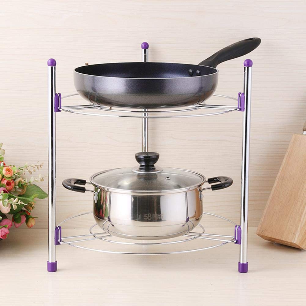 Küchenschrank silber Organizer Regal mit mehreren Schichten edelstahl 2