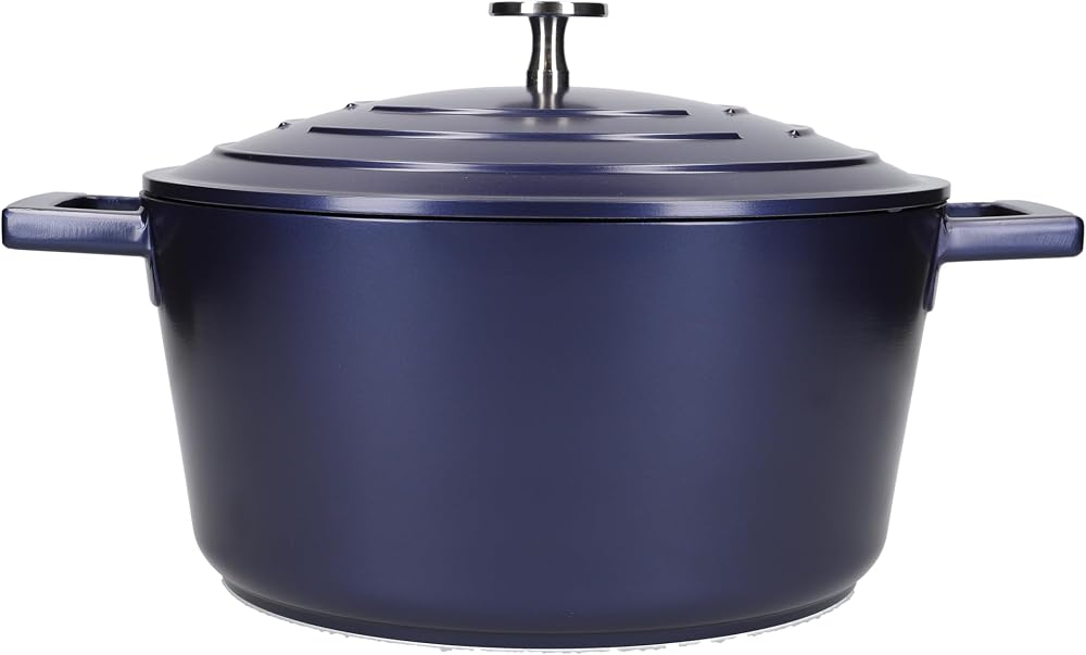 MasterClass Medium Casserole Dish with Lid 4 Litre 24 cm Blue