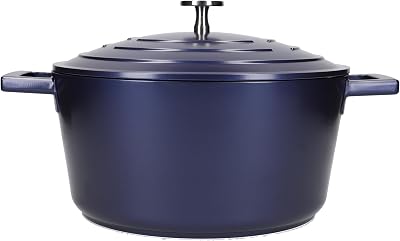 MasterClass Medium Casserole Dish with Lid 4 Litre 24 cm Blue
