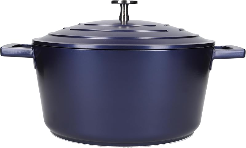 MasterClass Medium Casserole Dish with Lid 4 Litre 24 cm Blue