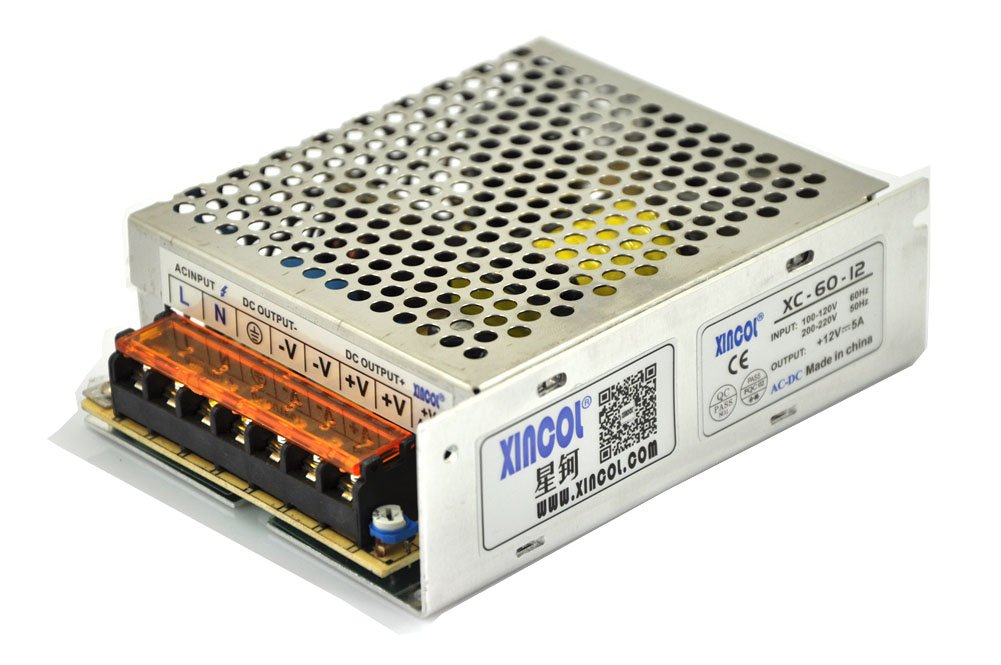 XINCOL AC-DC SMPS AC110V/220V to DC12V 5A 60W Switched Mode Switching Power Supply (SMPS) Transformer Driver Adapter for LED Strip Light