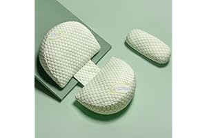 Busarilar Pregnancy Pillows for Sleeping, Maternity, Pregnancy Body Pillow Support for Back, Legs, Belly, HIPS of Pregnant Women, Detachable and Adjustable with Pillow Cover (Green, Small)