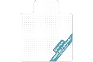 Naturehydro Chair Mat for Low Pile Carpeted Floors - 53" x 45" x 0.09" Clear Plastic Chair Mat Under Desk, Easy Glide Rolling Floor Protector, BPA and Phthalates Free (with Lip)