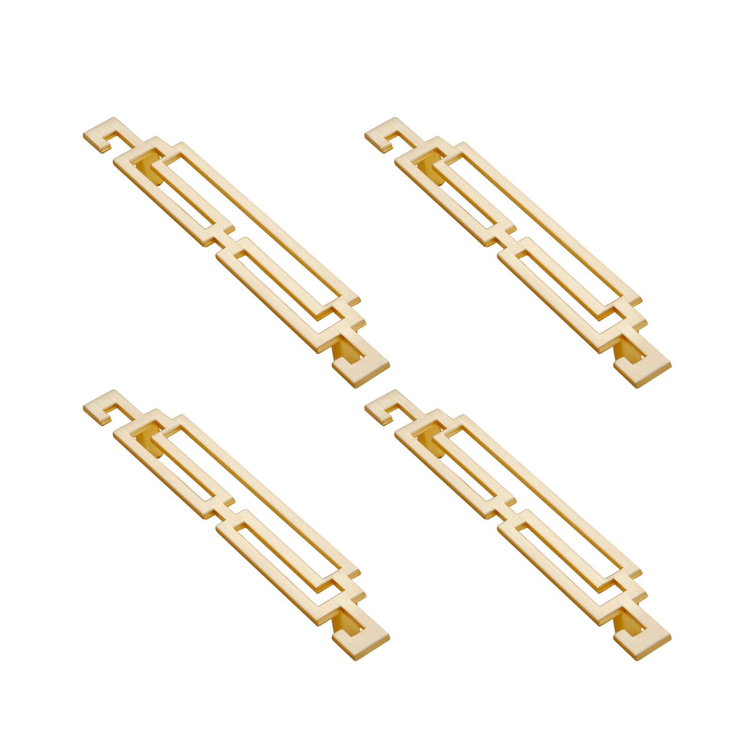 Photo 1 of WJXFHTD 4PCS Art Decor Drawer Pulls, Chinese Hollow Gold Handle Gold Cabinet Handles Zinc Alloy Cabinet Handles Golden Cabinet Hardware (Hole spacing: 128mm)