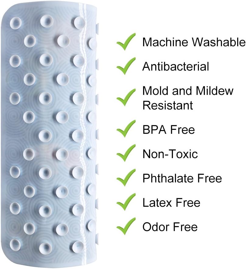 Yolife Bathroom Shower Mat, Anti-slip Mat, Antibacterial Plus Reinforced Suction Cups (Turtle), 68 x 37 cm (Rectangular) - Image 4