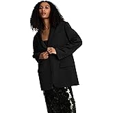 Kenneth Cole Womens Luxe Twill Three Button Boyfriend Blazer