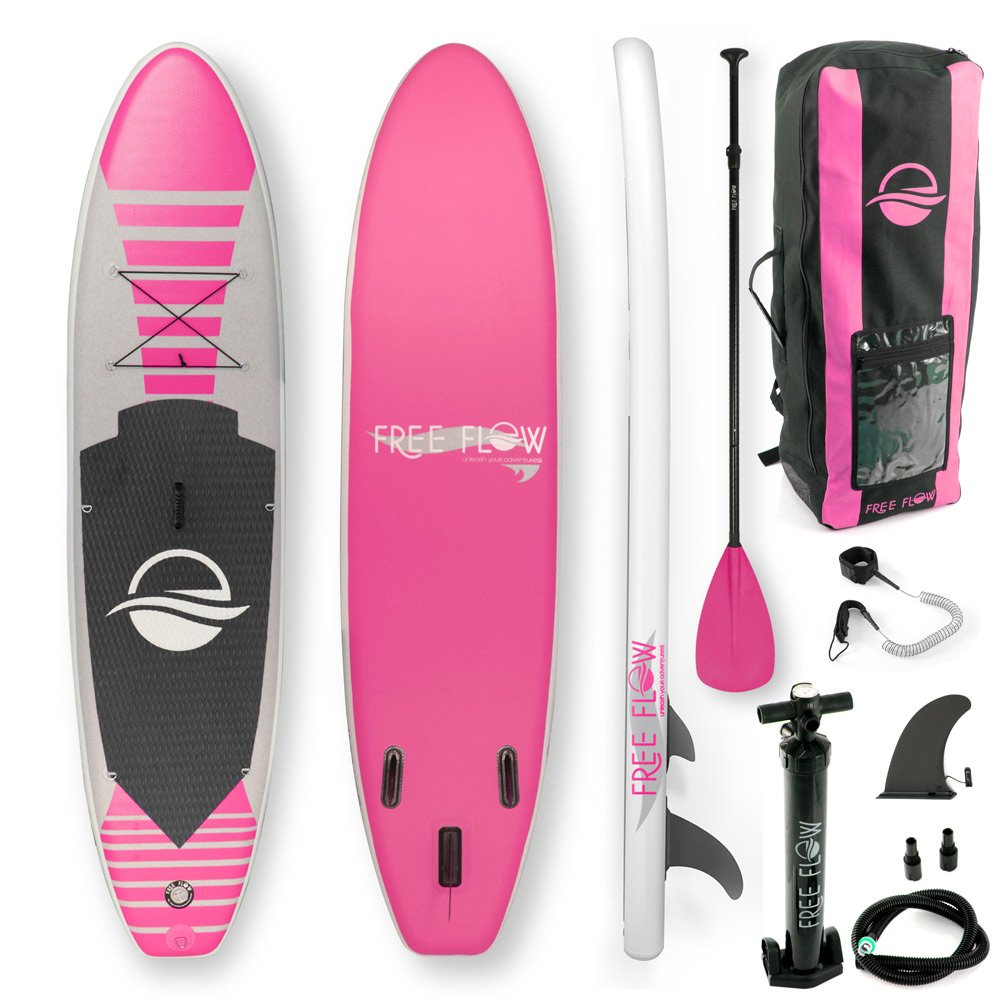 SereneLife Inflatable Stand Up Paddle Board (6 Inches Thick) with