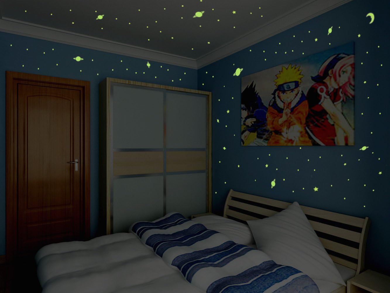 Ambiance-Live Sticker Univers 150 Glow in the Dark Stars and Planets, Phosphoresent, 45x25 cm - Image 4