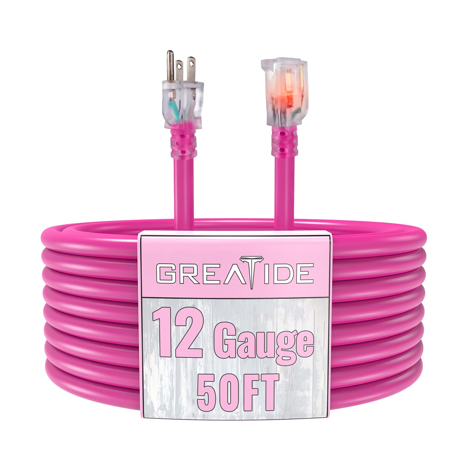 GREATIDE Outdoor Extension Cord with Lighted