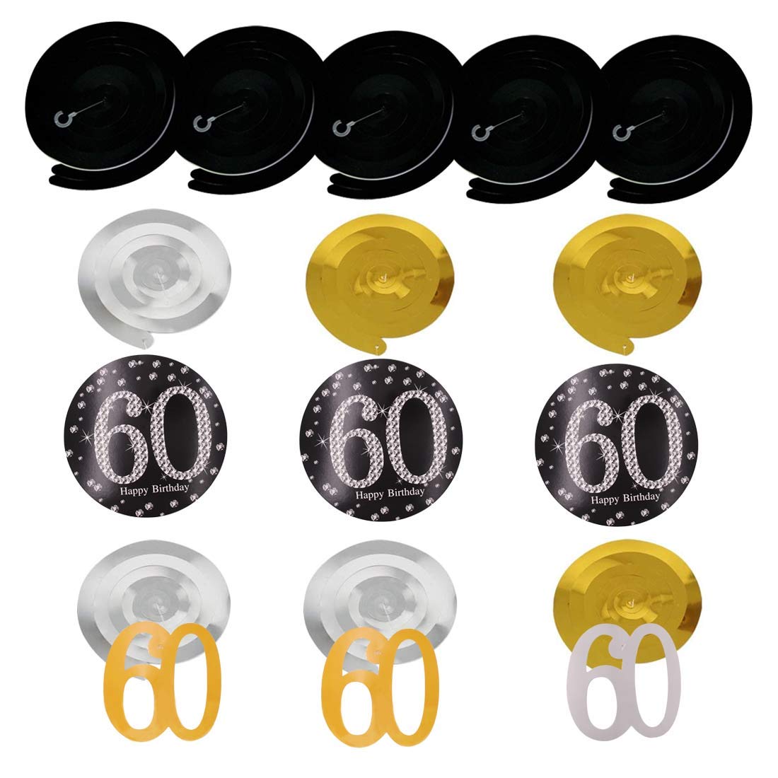 thumbnail image 2 of Elegant 60th Birthday Decorations: Rose Gold Banners With Circle, Dot, And Star Garlands For Sixty Anniversary Party Supplies From Homepro4, $5.02 2 of 13