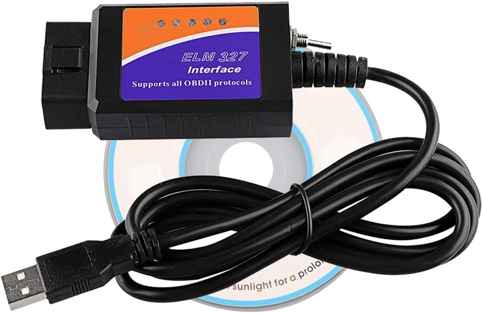 Sushiyi Gear ELM327 Scanner OBD2 USB Adapter ELMconfig Forscan FoCCCus Diagnostic Scan Tool with MS-Can/HS-Can Switch for Ford Mazda