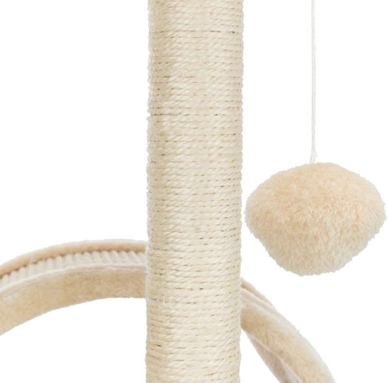 Kratzbaum Vitoria 43 cm in beige/natur – kleiner Katzenbaum für junge & kleine Katzen mit gemütlicher Liegefläche, komfortabel & stabil – 43751