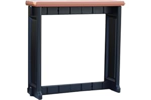 Leisure Accents Single Bar Redwood Top & Black Base Ideal for Patio Hot Tub Area Backyard Durable WeatherResistant Design Easy Nohardware Assembly Proudly Made in USA