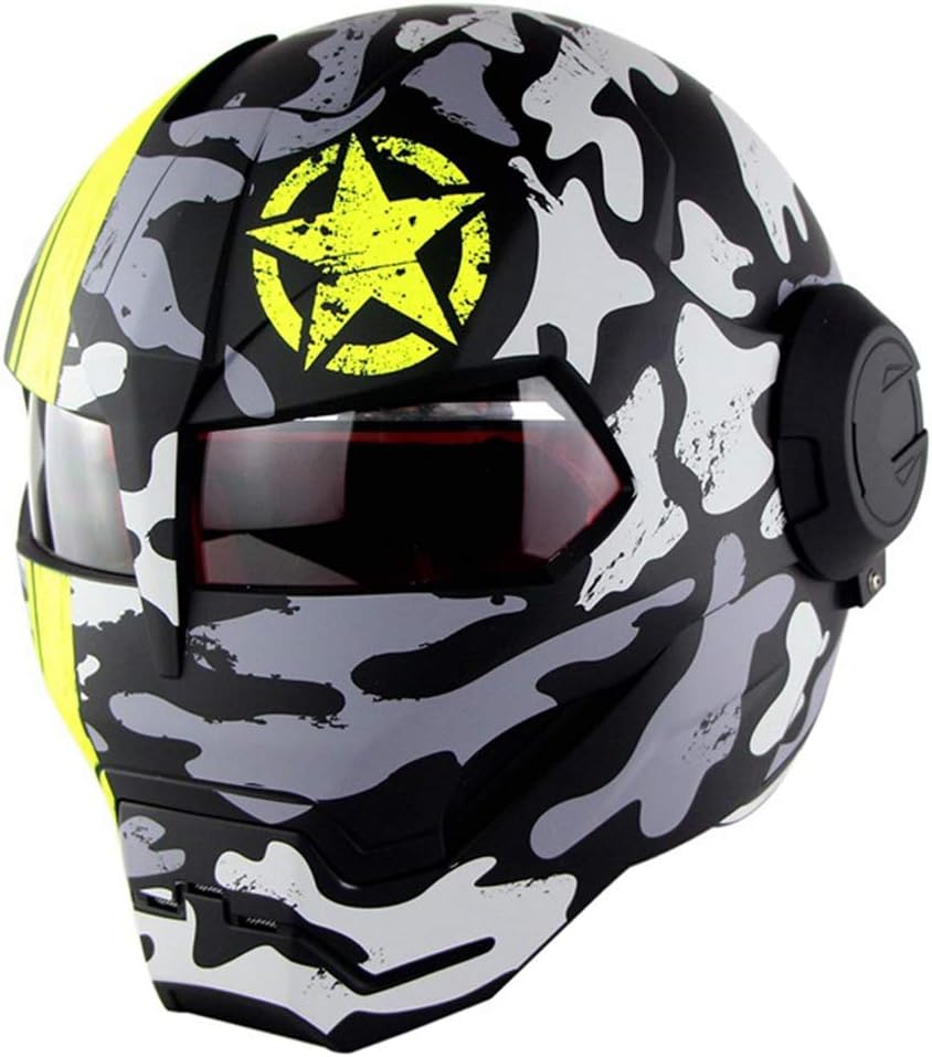 Men Full Face Mask Motorcycle Helmet Safety Abs Material Flip Up Retro Cruiser Chopper Racer Motorbike Helmet Women Racing Protection Caps